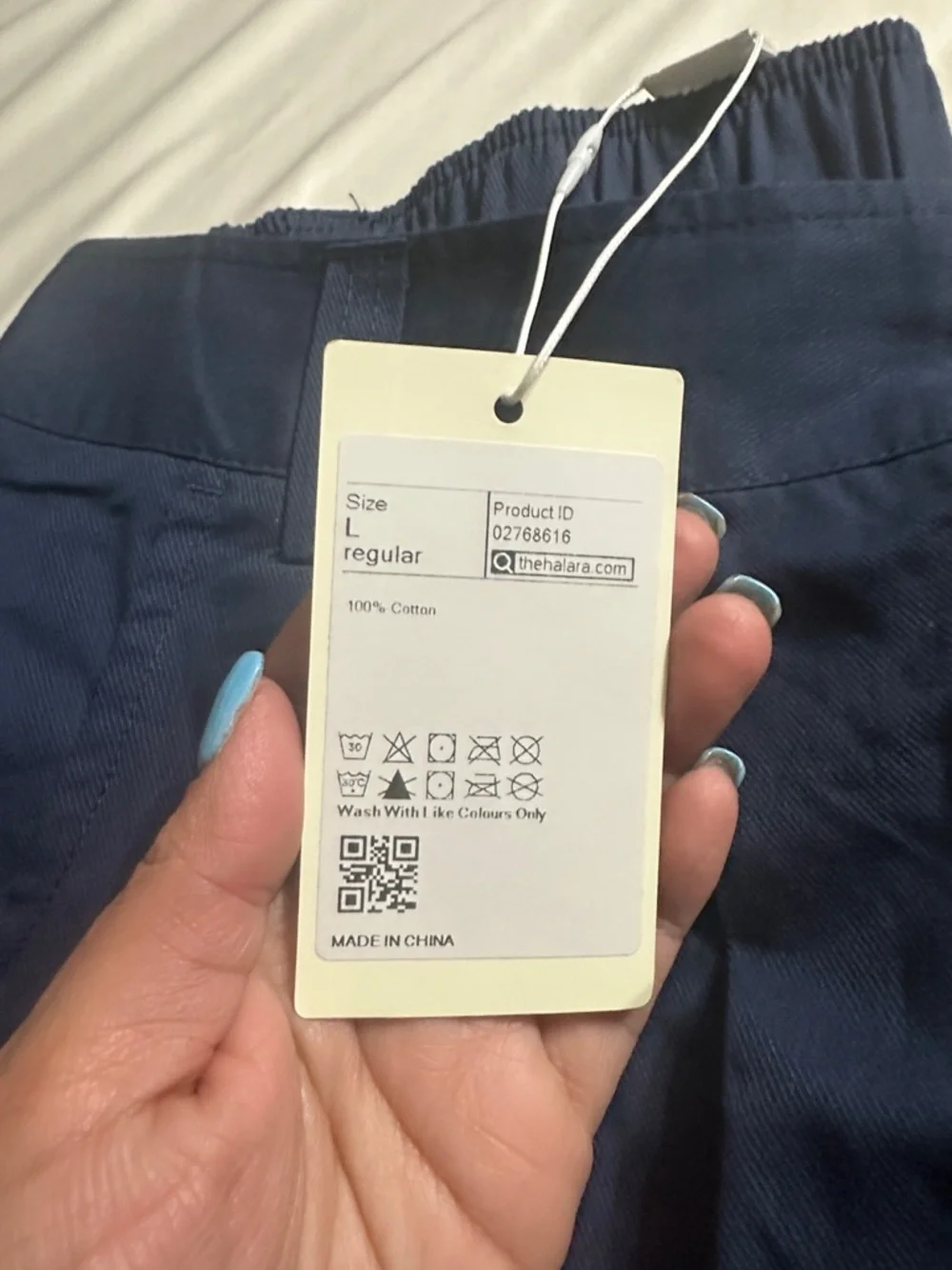 HALARA Navy Elastic Waist joggers - Picture 2 of 3